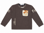 Boys' Dual-Tone Patterned Dress T-Shirt