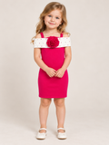 Girls Princess Rani Pink Off-Shoulder Dress