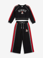 Girls Black & Red Minnie Mouse Tracksuit Set