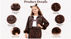 Girls Brown Designer Co-Ord Set with Faux Leather Jacket, Full Sleeve Printed Maxi Dress with Fur Detailing – Stylish Party Wear Outfit